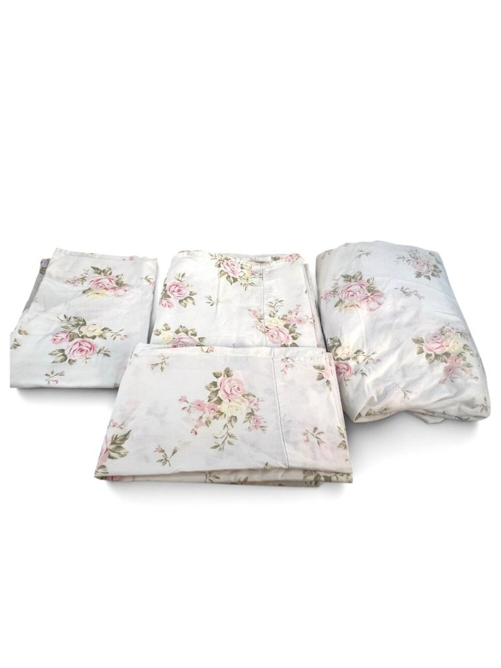 Melange Home Shabby Chic Cottagecore Rose Bouquet 5 piece Sheet Set Queen